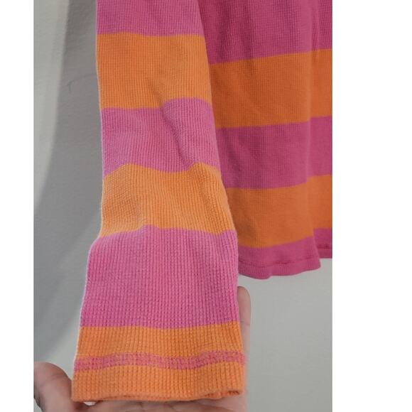 Vineyard Vines Shirt Womens Medium Thermal Pink/Orange Long Sleeve Top Preppy - Picture 6 of 6